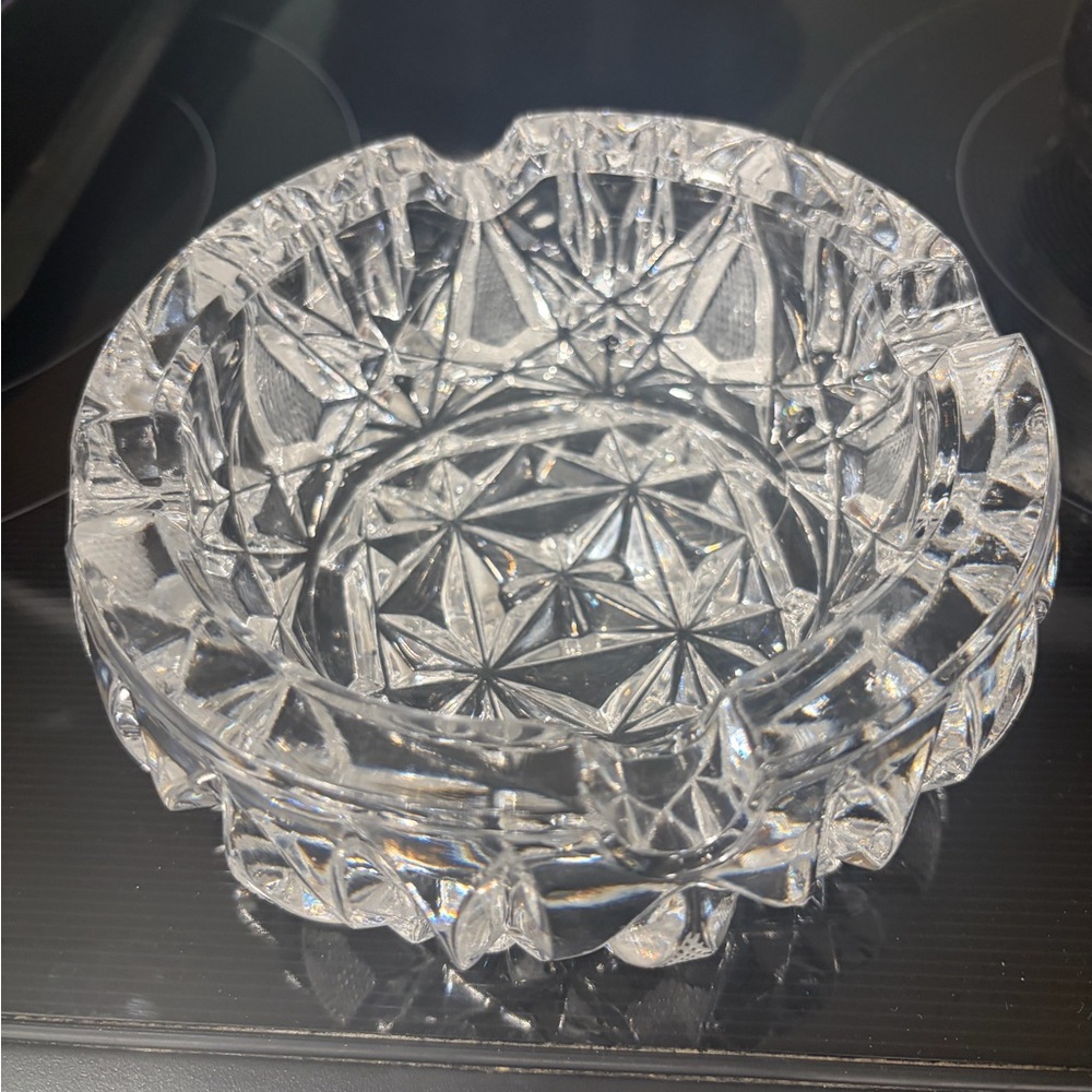 Crystal Cut Glass Accent ashtray